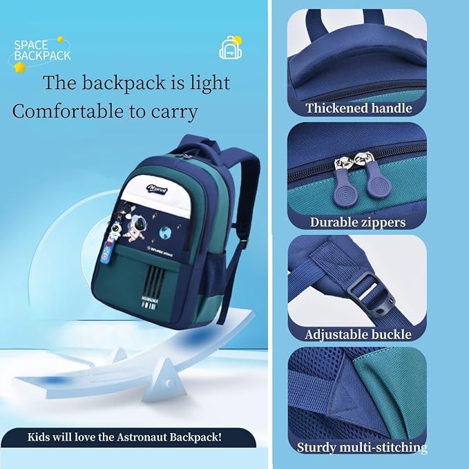 Astronaut-space Backpack for Boys-Girls Elementary Middle School Backpack Book - Image 6