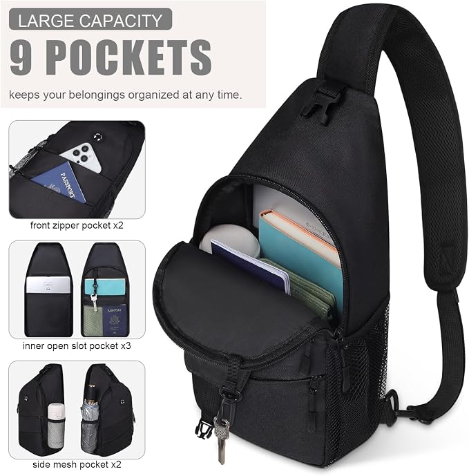Crossbody Bags for Women Men Trendy Sling Bag Bakpack Casual Chest Bag - Image 3