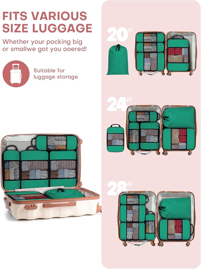 6 PCS Set Compression Packing Cubes - Image 3