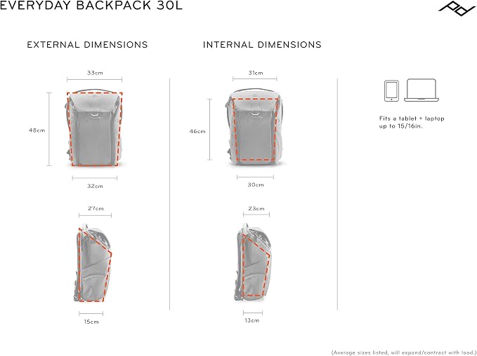 Peak Design Everyday Backpack 30L, MagLatch Top, Dual Side Access, FlexFold - Image 9