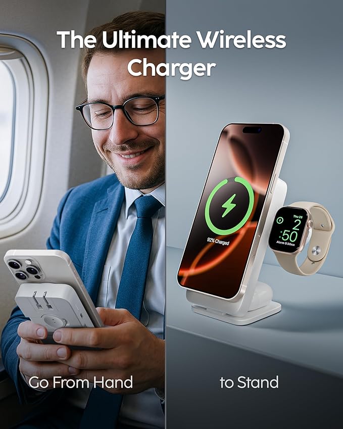 myCharge EcoHub 3 in 1 Apple Charging Station & Magsafe Battery Pack | Wireless - Image 2