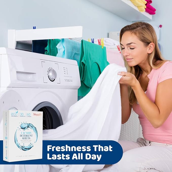 Laundry Detergent Sheets, 30 Laundry Soap Sheets 60 Loads, Travel Friendly - Image 5