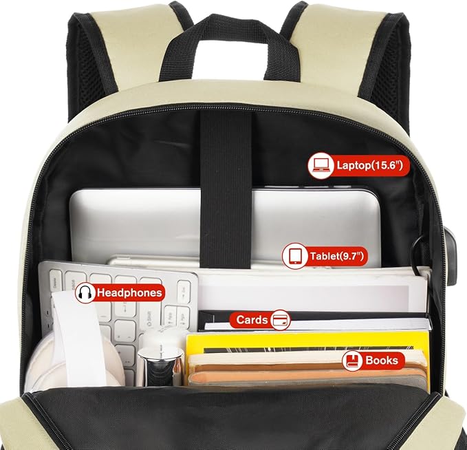 School Backpack, Unisex Classic Bookbag Teens Schoolbag - Image 4