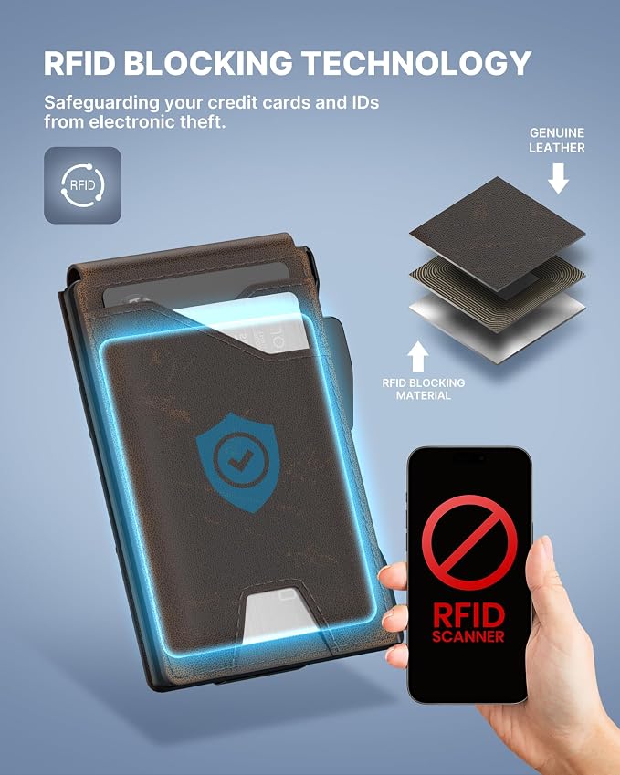 typecase Tactical Wallet for Men Card Holder: Pop Up Card Case, Full Grain - Image 7
