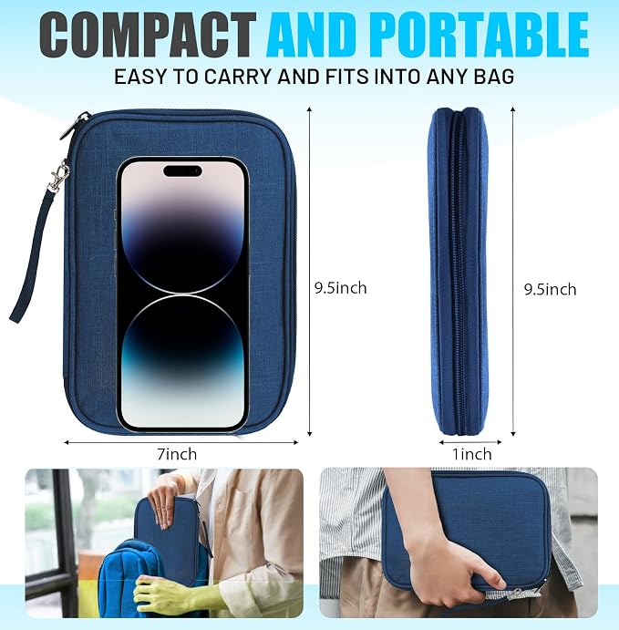 Travel Cable Organizer Bag, Electronics Organizer Tech Pouch - Image 2