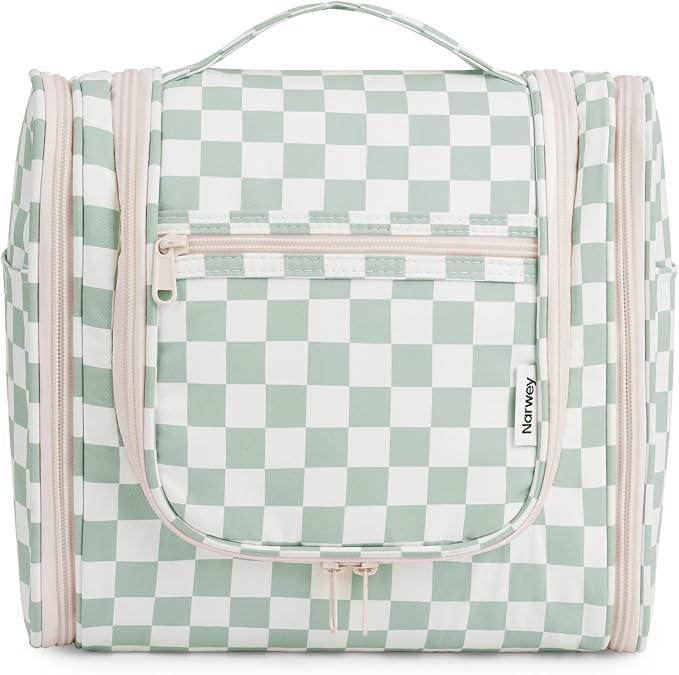 Narwey Checked Hanging Travel Toiletry Bag by Narwey