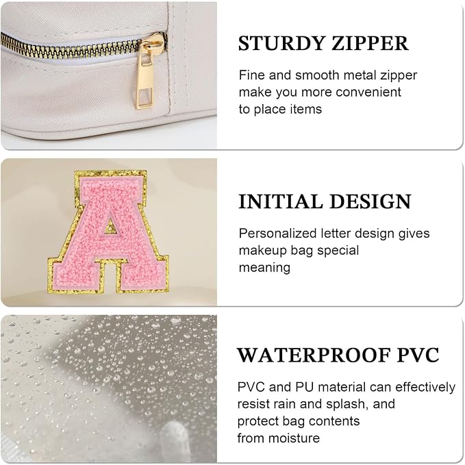 YOOLIFE Initial Make Up Bag Travel Toiletry Bag - Image 5