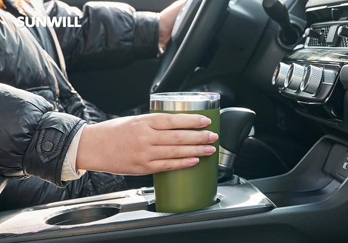 SUNWILL Travel Coffee Tumbler 20 oz, Insulated Mug - Image 6