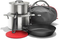 OXO Outdoor 8 Piece Camping Cookware Set, 2.25QT and 5QT Stainless Steel by OXO