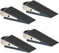 Shackcom Rubber Door Stopper Wedge, 4 Pack Black Heavy Duty Door Stop Suitable by Shackcom