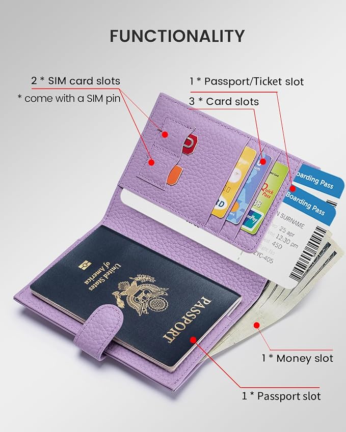 RFID Passport Holder Travel Wallet - Image 2