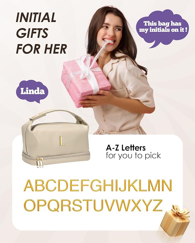 Initial Makeup Bag, Personalized Bags - Image 2