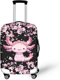 Cute Floral Axolotl Luggage Cover Travel Suitcase Protector Cover Zipper Closer by Dremagia