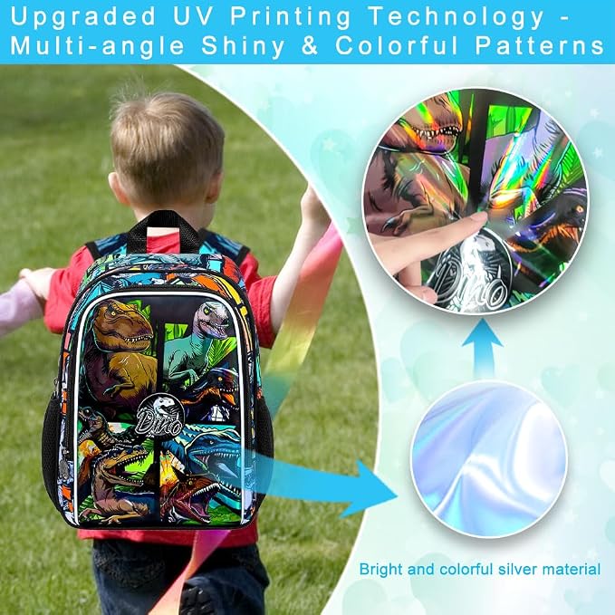 CCJPX Toddler Backpack for Boys Girls, Dinosaur Unicorn Cat Preschool Bookbag - Image 3