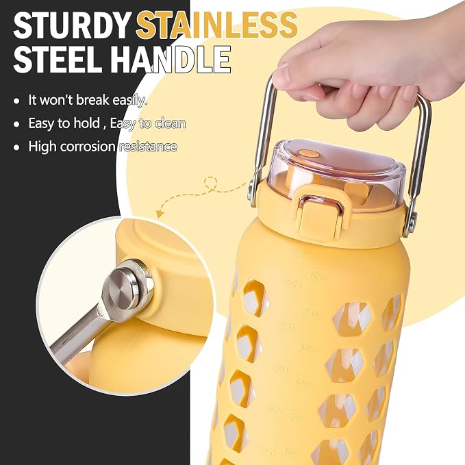 MUKOKO 64oz Glass Water Bottles - Image 2