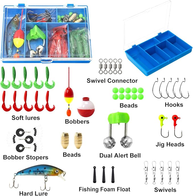 PLUSINNO Kids Fishing Pole, Portable Telescopic Fishing Rod and Reel Combo Kit - - Image 5