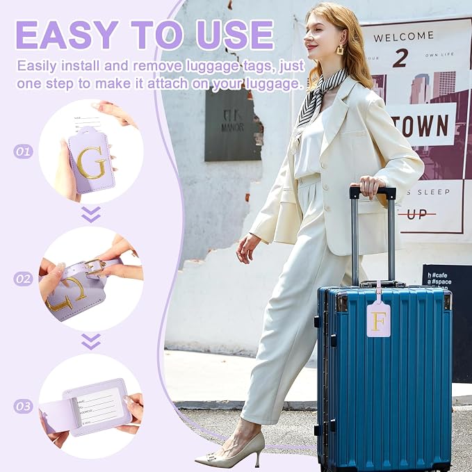 Personalized Initial Luggage Tags - Image 4