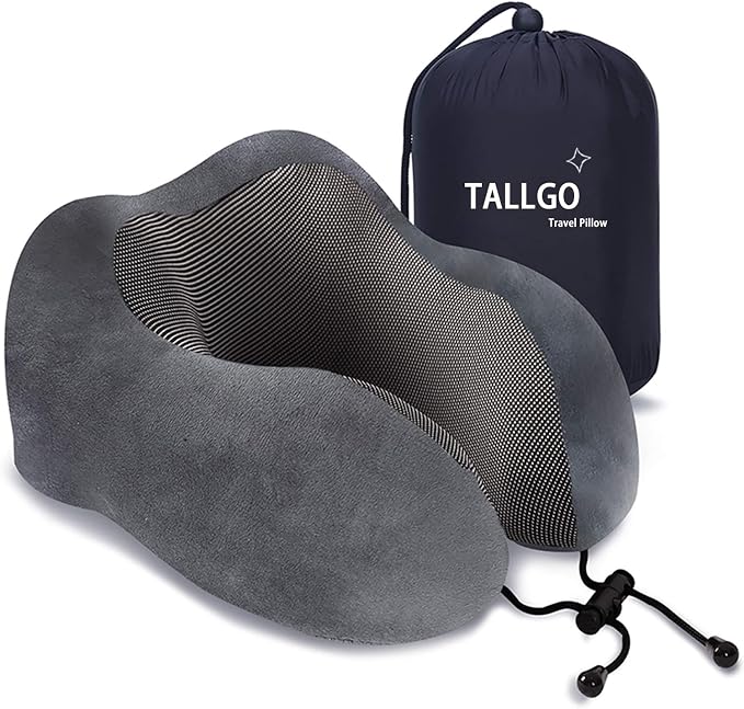 Travel Pillow, Best Memory Foam Neck Pillow Head Support Soft Pillow by TALLGONeckPillowAlwaysHere