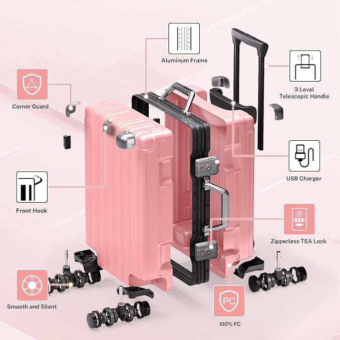 Krute Large Luggage 28 inch Zipperles Suitcase - Image 4