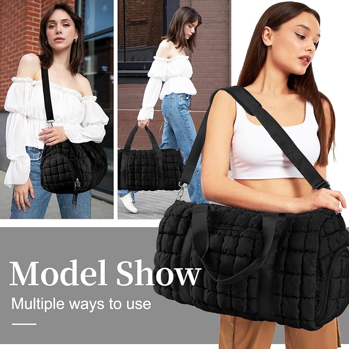 Quilted Travel Duffle Bag Gym Bag - Image 6