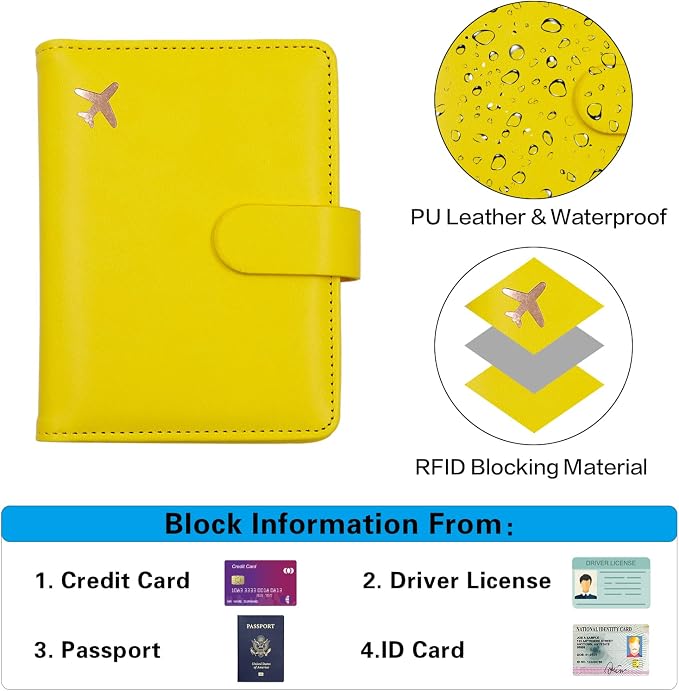 Melsbrinna Premium Leather Passport Holder Covers Case, Waterproof Rfid - Image 3