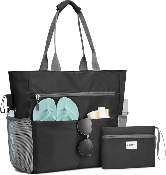 G4Free Beach Bag, Waterproof Sandproof Beach Tote Bag, Large Capacity Foldable by G4Free
