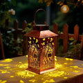 Homemory Mushroom Solar Lanterns Waterproof, Metal Hanging Hollowed-Out Metal by Homemory
