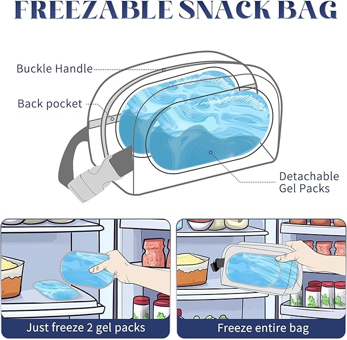 Small Cooler Bag Freezable Lunch Bag - Image 7