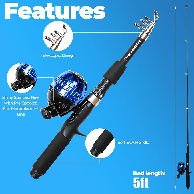 DaddyGoFish Kids Fishing Pole - Image 3