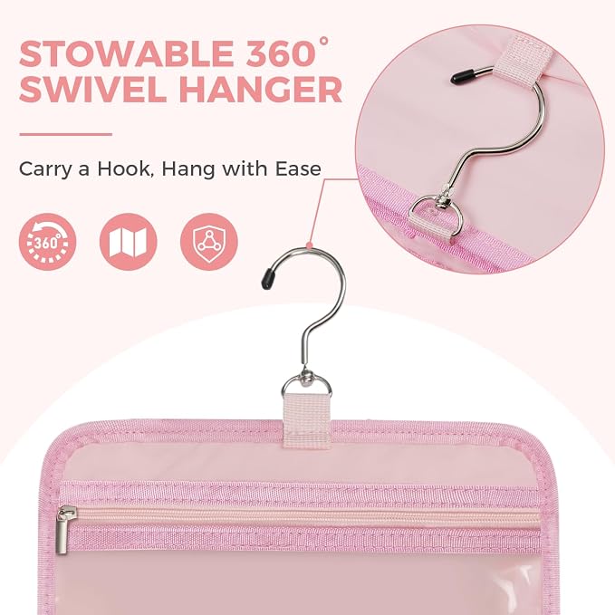 Toiletry Bag For women, Portable Hanging Organizer, 4 Leakproof Compartment for - Image 3