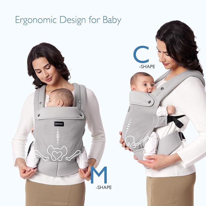 Momcozy Breathable Mesh Baby Carrier, Ergonomic and Lightweight Infant Carrier - Image 6