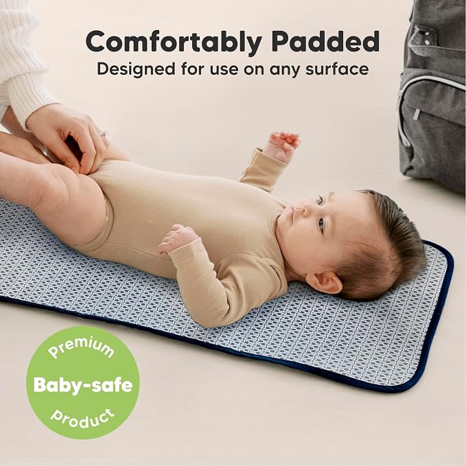 KeaBabies Portable Diaper Changing Pad, Easy Wipe Clean - Image 5