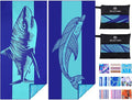2 Pack Microfiber Lightweight Beach Towel 71"x32" Oversized Extra Large Thin by Qinqinamu