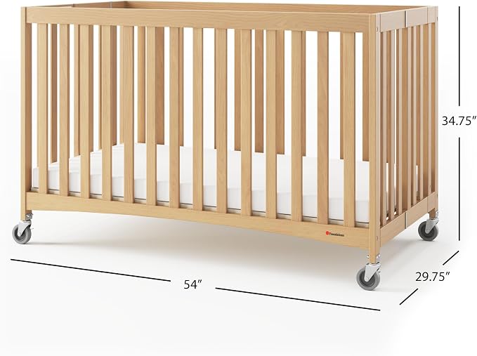Foundations Full Size Travel Sleeper Folding Hotel Crib and Sheet Bundle - Image 7