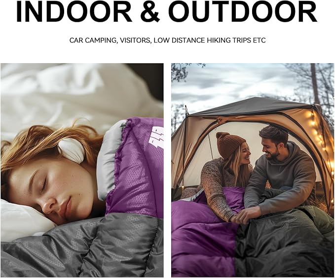 Sleeping Bags for Adults Cold Weather, Waterproof, Lightweight Sleeping Bag for - Image 7