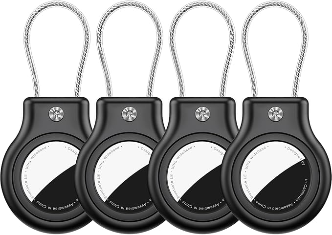 Waterproof Airtag Holder, 4 Pack Airtag Keychain by Ljusmicker
