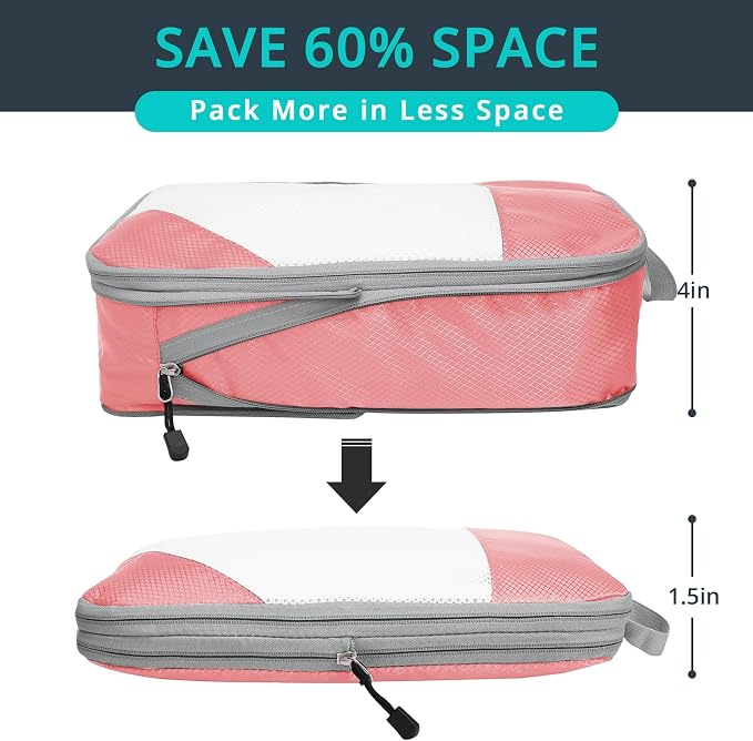 Compression Packing Cubes 3 Set, Compressible Space-Saving Packing Cubes - Image 2