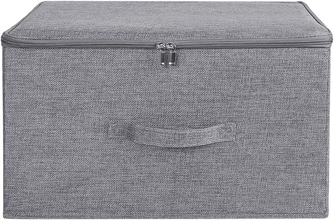 ANMINY Storage Bins with Zipper Lids 36 Qt Lidded Fabric Storage Boxes Baskets - Image 2