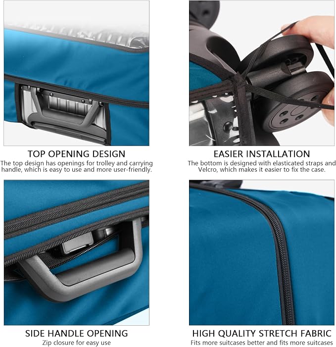 Transparent PVC Suitcase Cover, No Disassembly Required Clear Luggage Protector - Image 5
