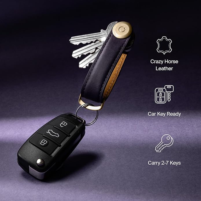Orbitkey Crazy Horse Leather Key Organizer | Quiet Profile | Holds up to 7 Keys - Image 3