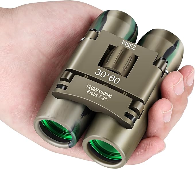 PISEZ 30X60 Compact Binoculars for Adults and Kids，Lightweight Foldable Easy by PISEZ-ToyGuns
