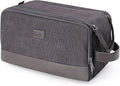 WANDF Toiletry Bag for Men Travel Toiletry Organizer Canvas and Leather Dopp by WANDF