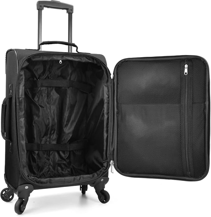 U.S. Traveler Lightweight Rolling 20" Carry On Luggage Softside Suitcase - Image 9