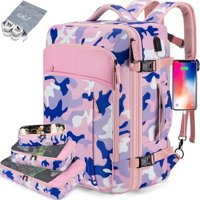 Travel Backpack 42L Carry on Backpack Flight Approved Expandable Travel by BAGPARKK