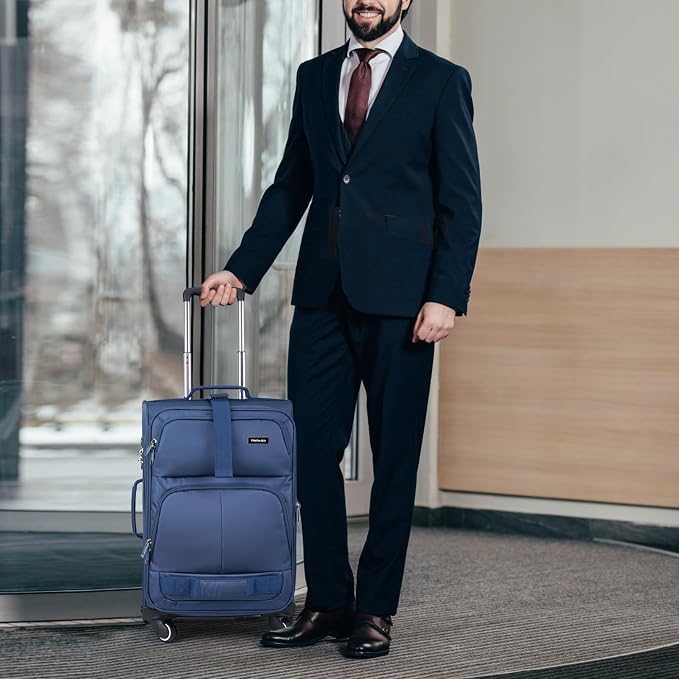 Hanke 3 Piece luggage Sets Softside Expandable luggage - Image 9