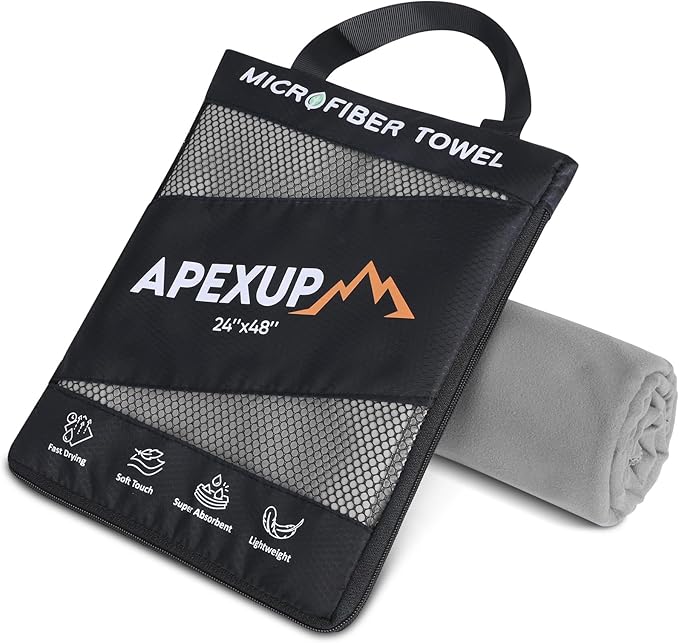 APEXUP Microfiber Travel Towel, Ultra Absorbent Quick Dry Towels, Lightweight by APEXUP