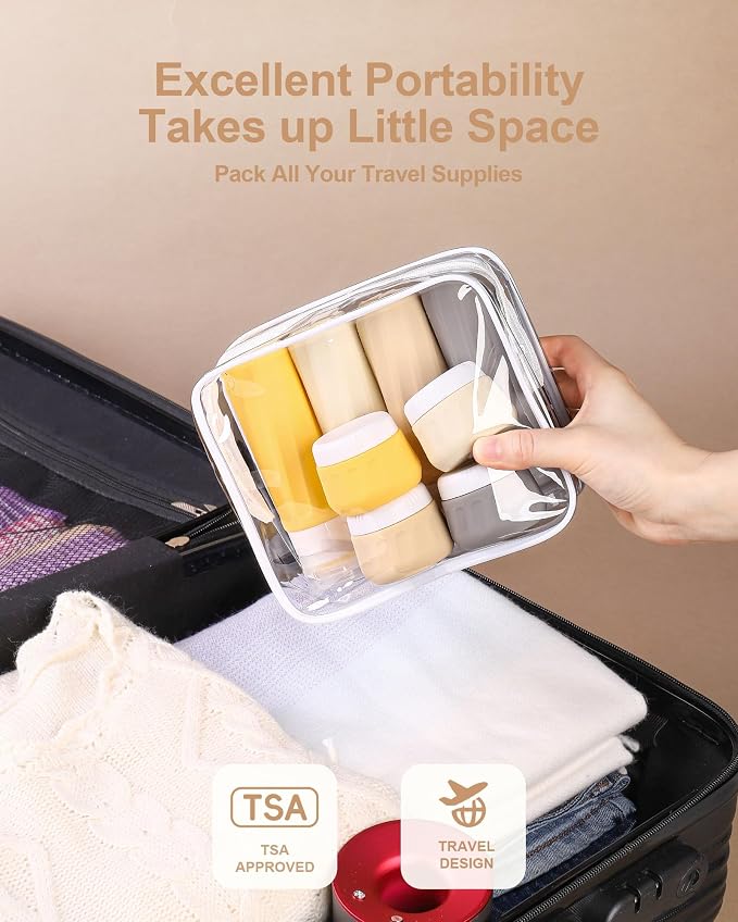 Travel Bottles for Toiletries 8 Pack, Travel Size Toiletries, Tsa Approved - Image 4