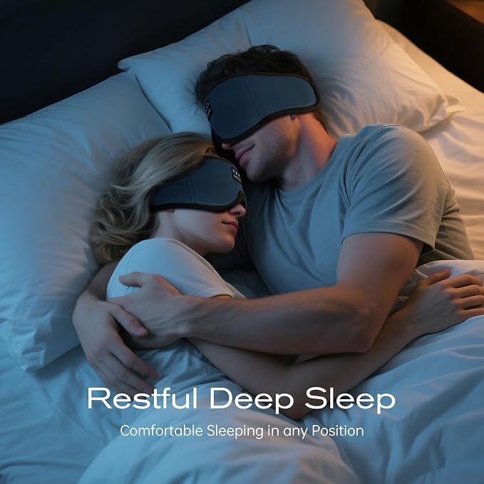 3D Sleep Mask with Bluetooth Headphones, Sleeping Headphones - Image 2