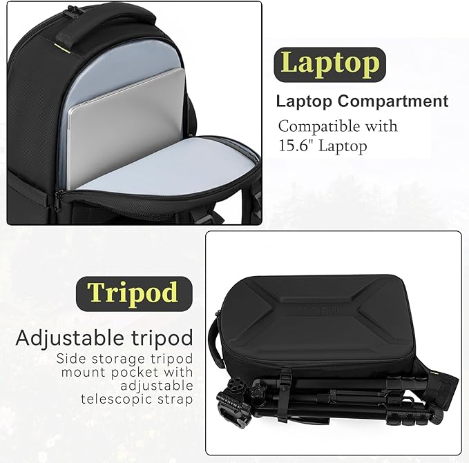 TORIBIO Camera Backpack, Hardshell DSLR Photography Camera Bag, Waterproof Hard - Image 4