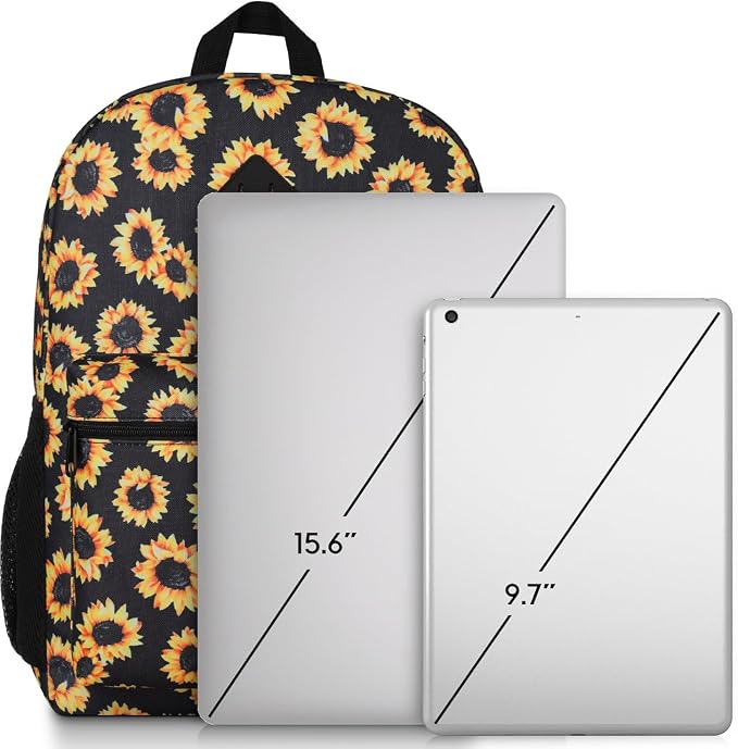 School Backpack, Sunflower Bookbag Men and Teen Boy Schoolbag - Image 6